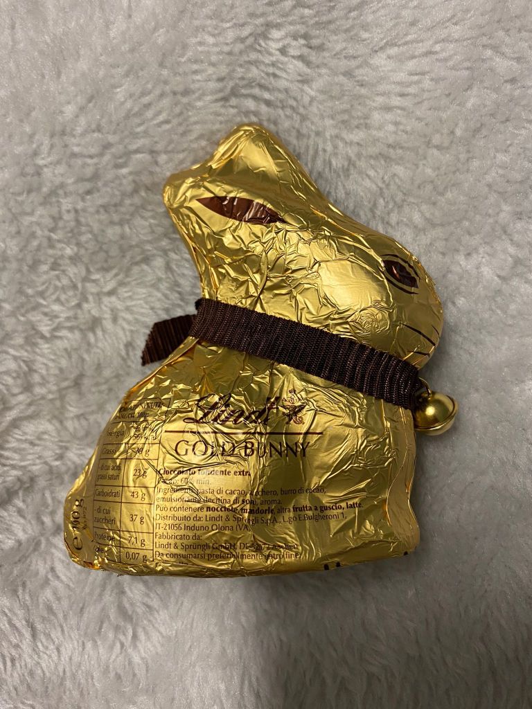 Lindt
Gold Bunny
Dark Chocolate

Easter Sunday
Buona Pasqua